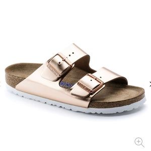 Birkenstock metallic copper soft footbed 38